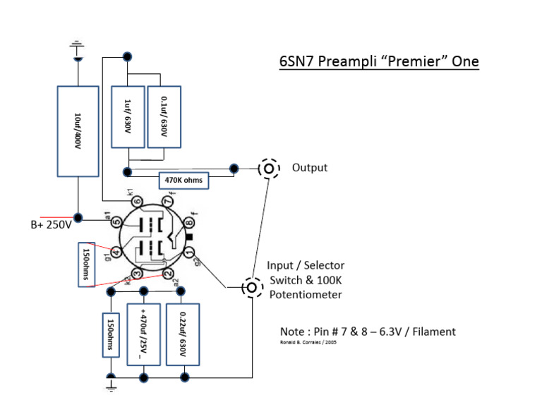 6SN7 Preampli Premier One Lay Out | PDF