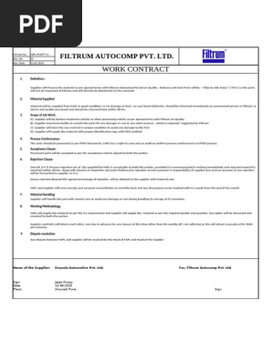 11 Work contract