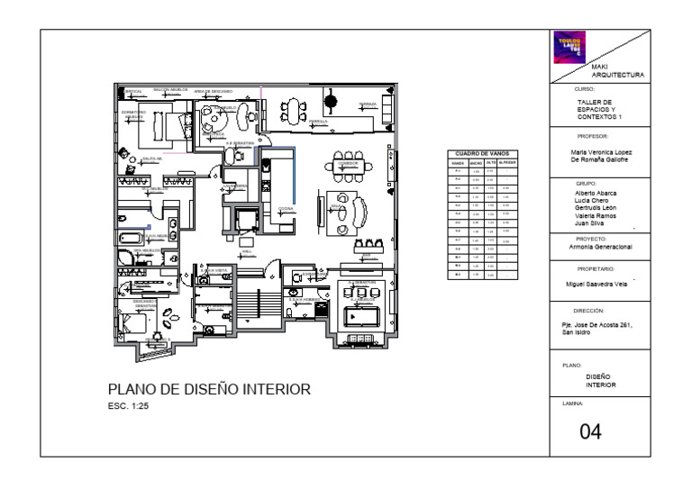 Plano de Diseño Interior Moderno | PDF