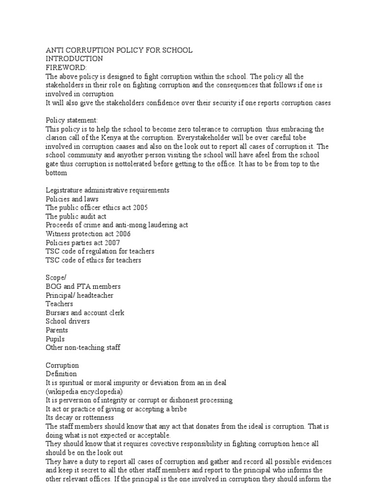 Short essay on corruption picture