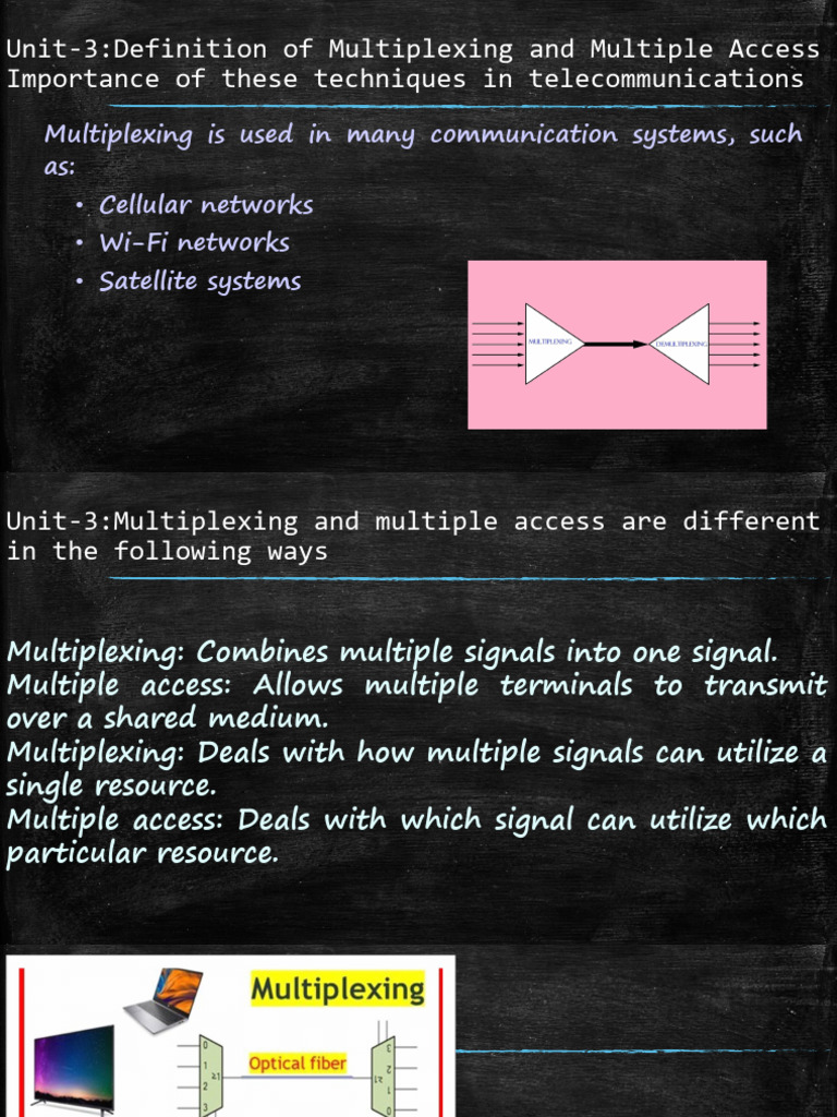 Multiplexing in Wireless Communication | PDF | Channel Access Method ...