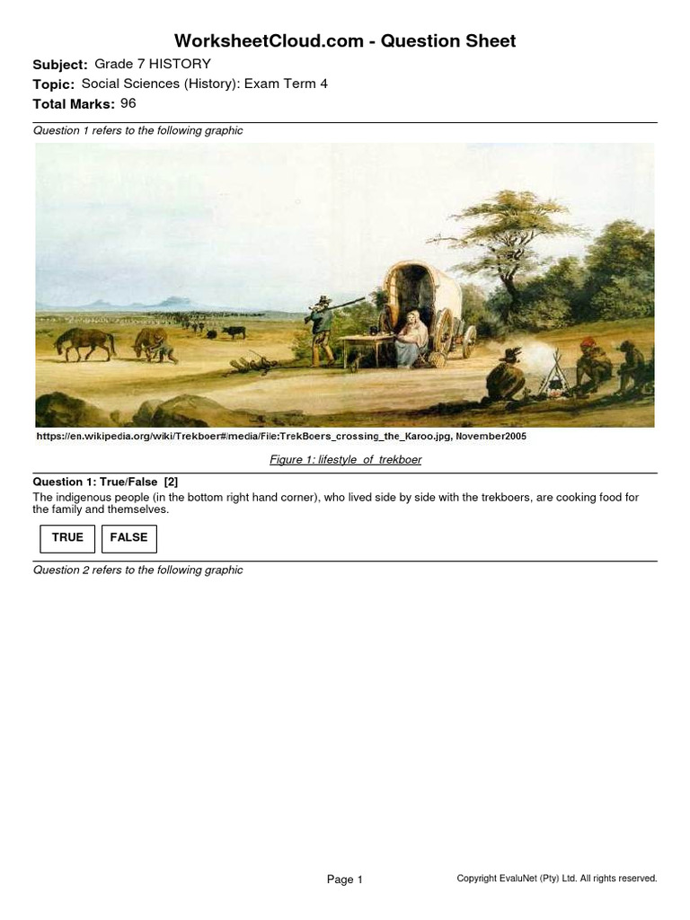 G7 History Term 4 Exam | PDF