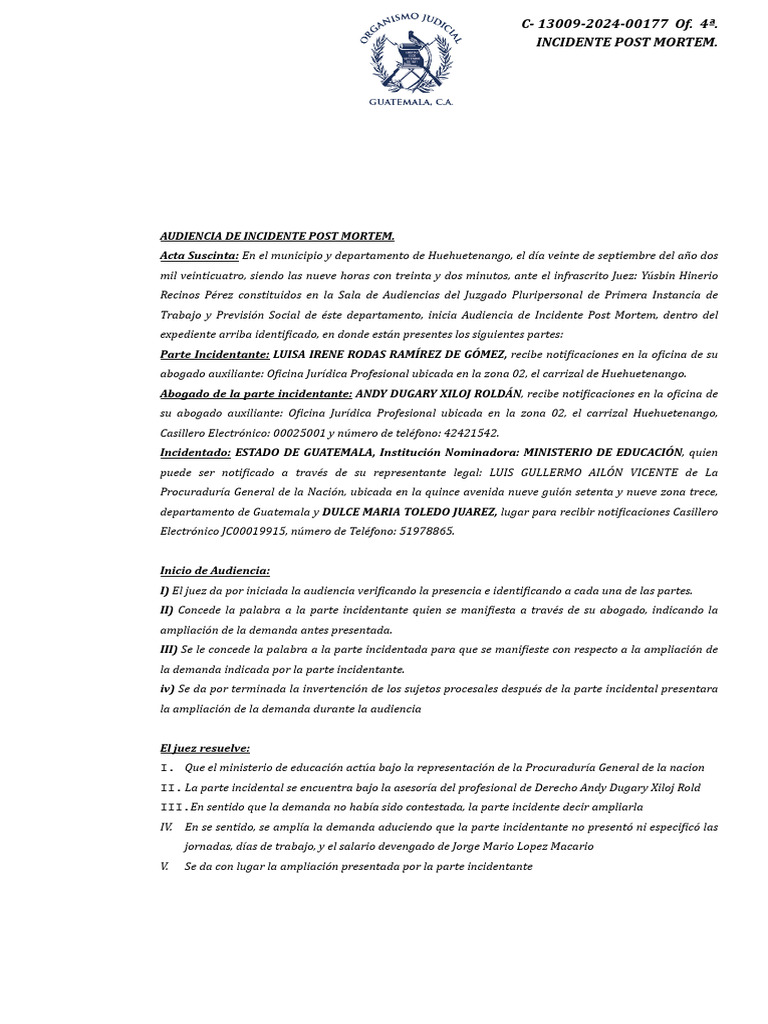 Acta Sucinta | PDF | Ley Pública | Justicia