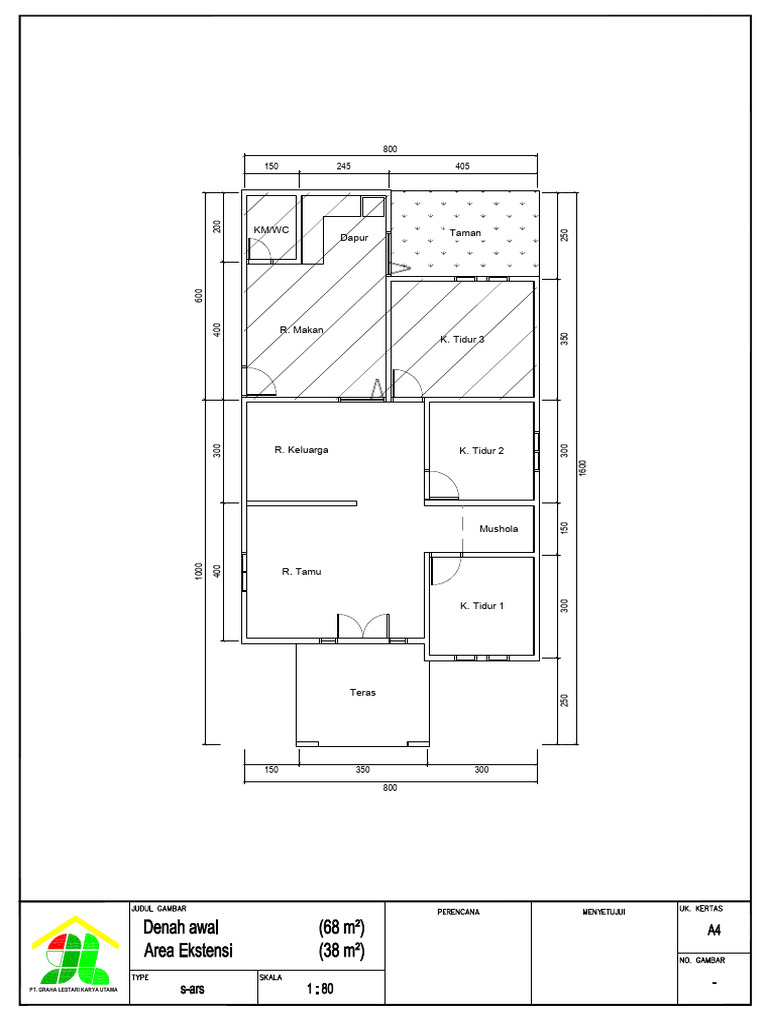 Denah Rumah 1 Lantai Pdf