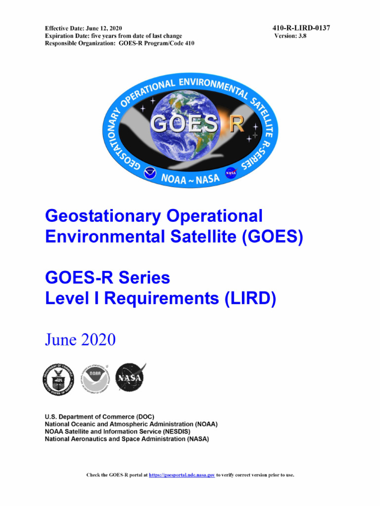 GOES Level 1 Requirements | PDF | Precipitation | Cloud