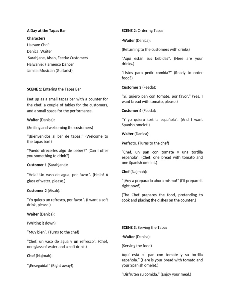 Script - Oral Com | PDF | Cuisine | Foods