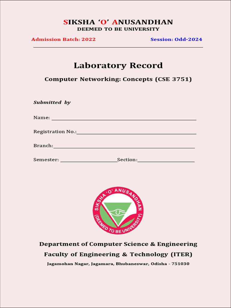 Computer Networking Lab Record 2022 | PDF