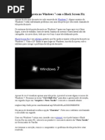Download Repare a Tela Preta No Windows 7 Com o Black Screen Fix by praisler SN78408817 doc pdf