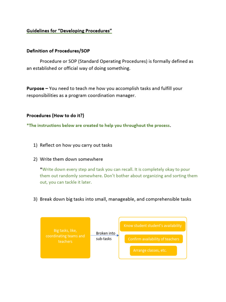 Guidelines For Developing Procedural File - Project Coordination ...