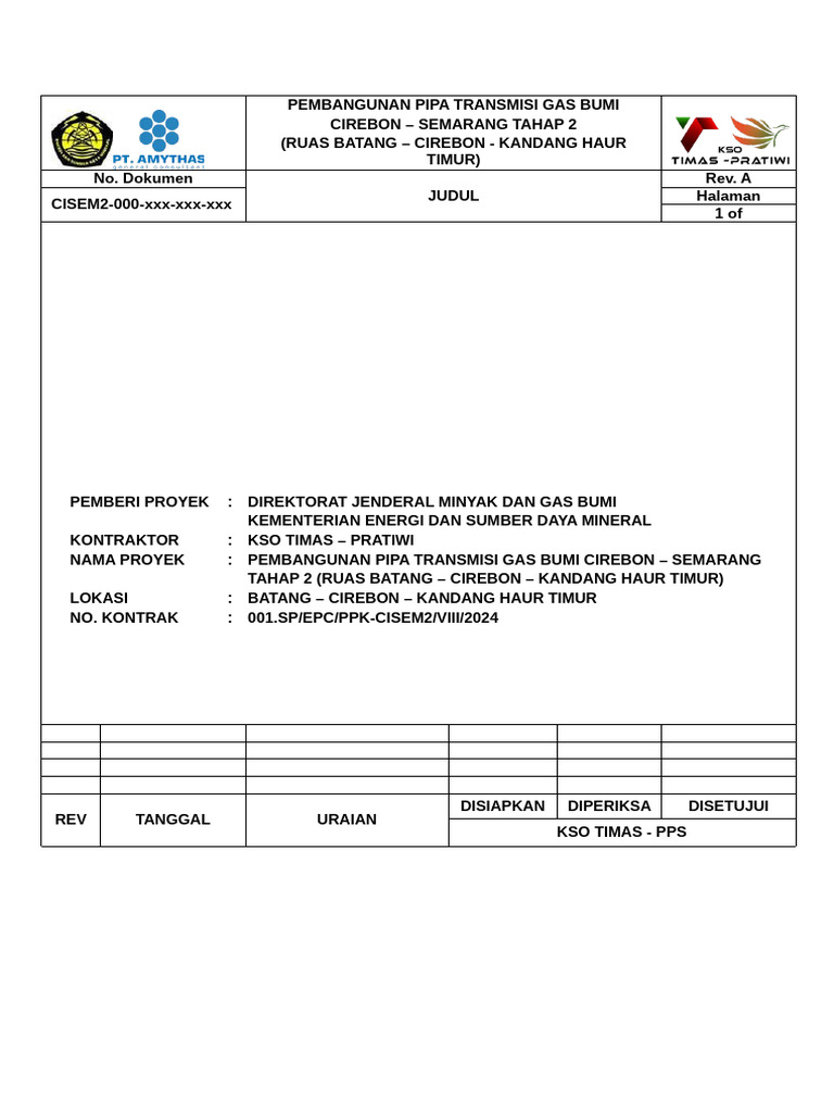 Pembangunan Pipa Gas Cirebon-Semarang | PDF | Teknologi & Rekayasa