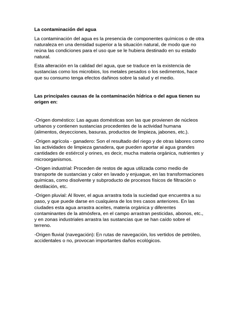 Contaminación del agua en Argentina | PDF | Agua | La contaminación del ...