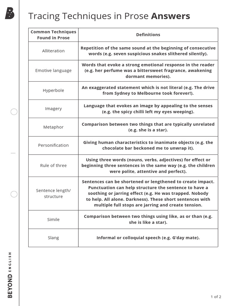 Emotive Techniques in Prose Analysis | PDF | Sentence (Linguistics) | Word