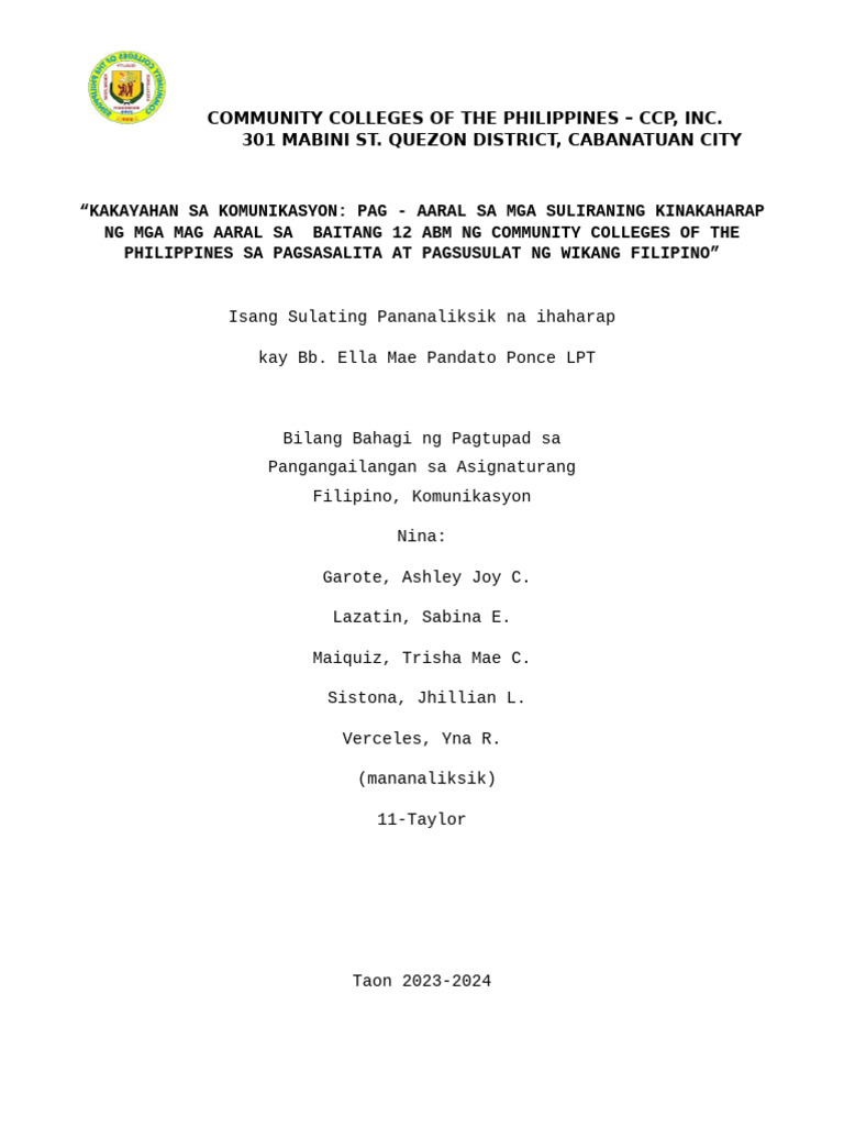 Case of Study GR 5 | PDF