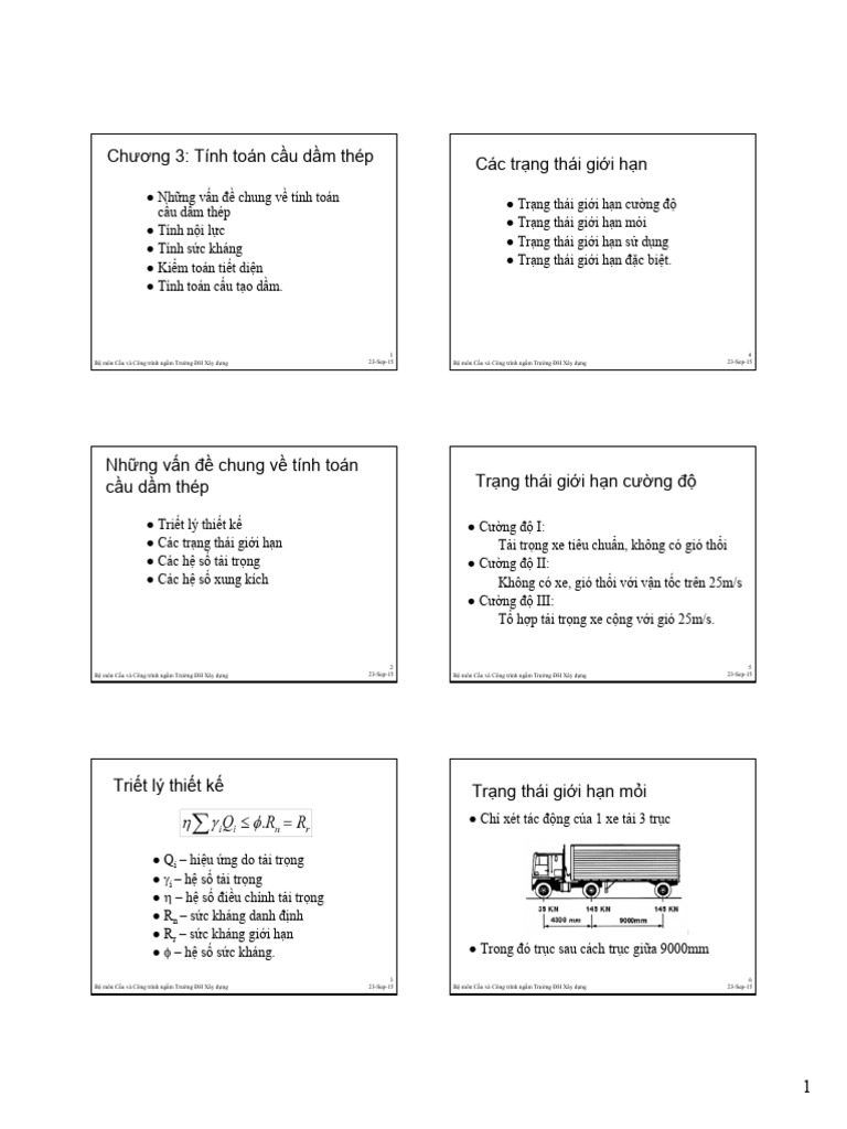 Ch3 Tinh Toan Cau Dam Thep | PDF