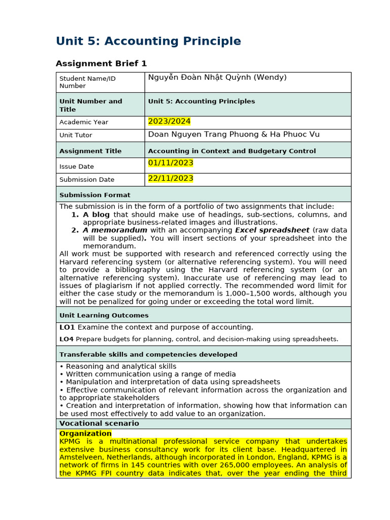 Accounting Principles and Budgeting Guide | PDF | International ...