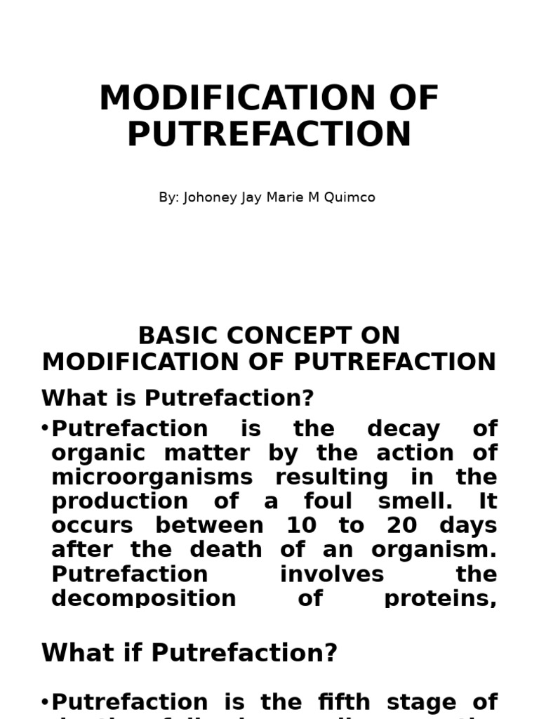 Putrefaction reporting pdf decomposition physiology