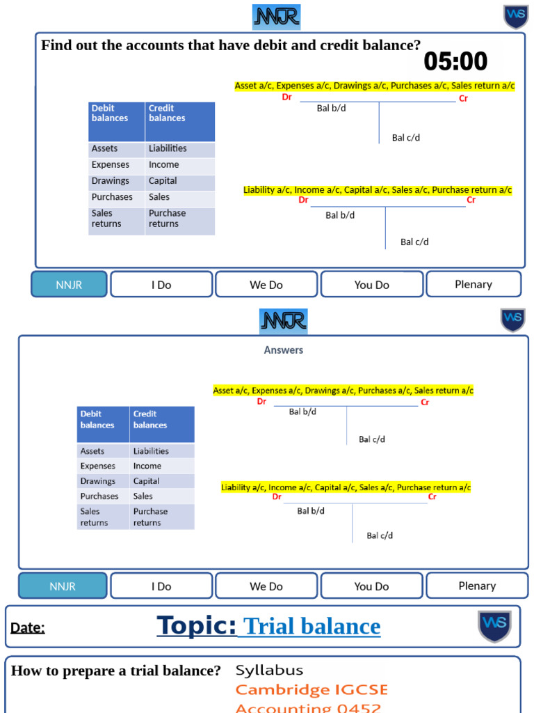 Trial balance1 | PDF | Debits And Credits | Business Economics
