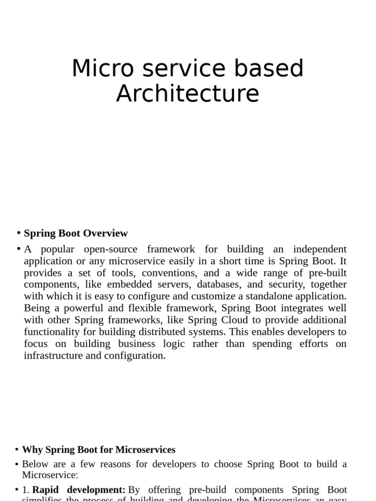 Micro Service Based Architecture | PDF | Spring Framework | Computer ...