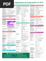 Math AI SL Formula Booklet | PDF | Area | Mathematics