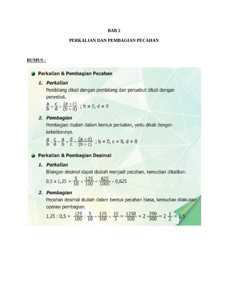 Bahan Ajar BAB 2 Matematika | PDF