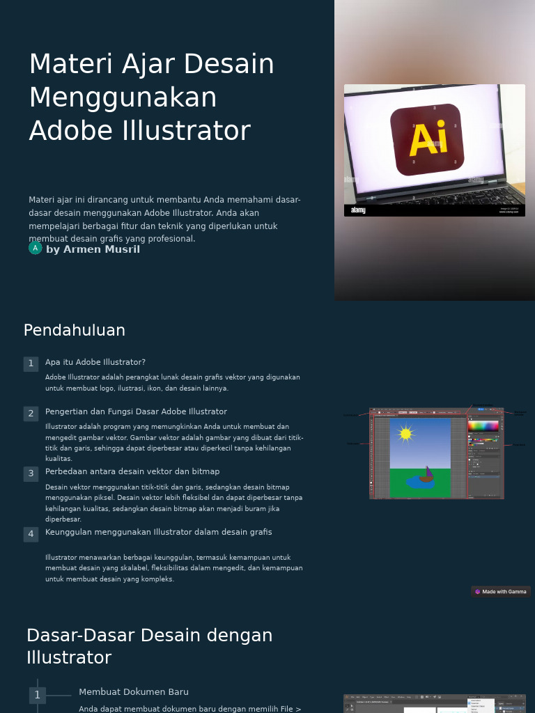 Materi Dasar Desain Adobe Illustrator | PDF
