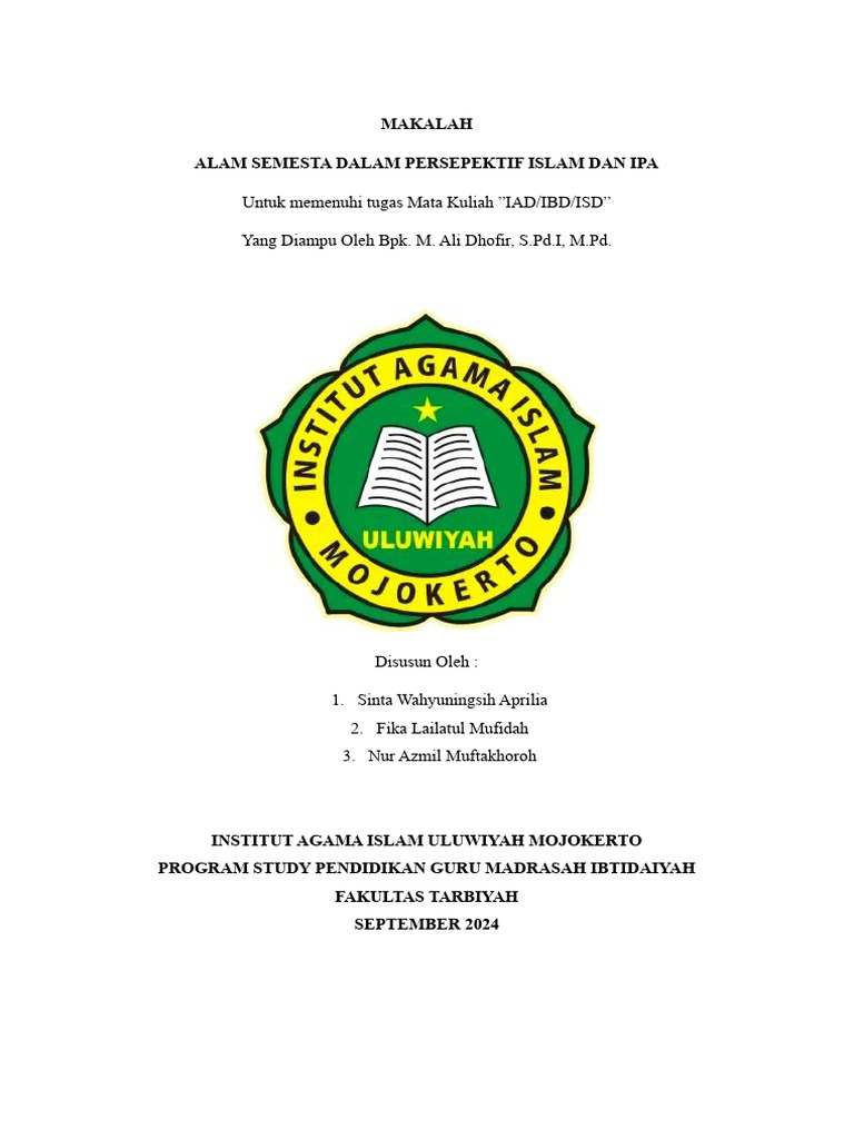 Alam Semesta dalam Perspektif Islam dan IPA | PDF | Sains & Matematika ...