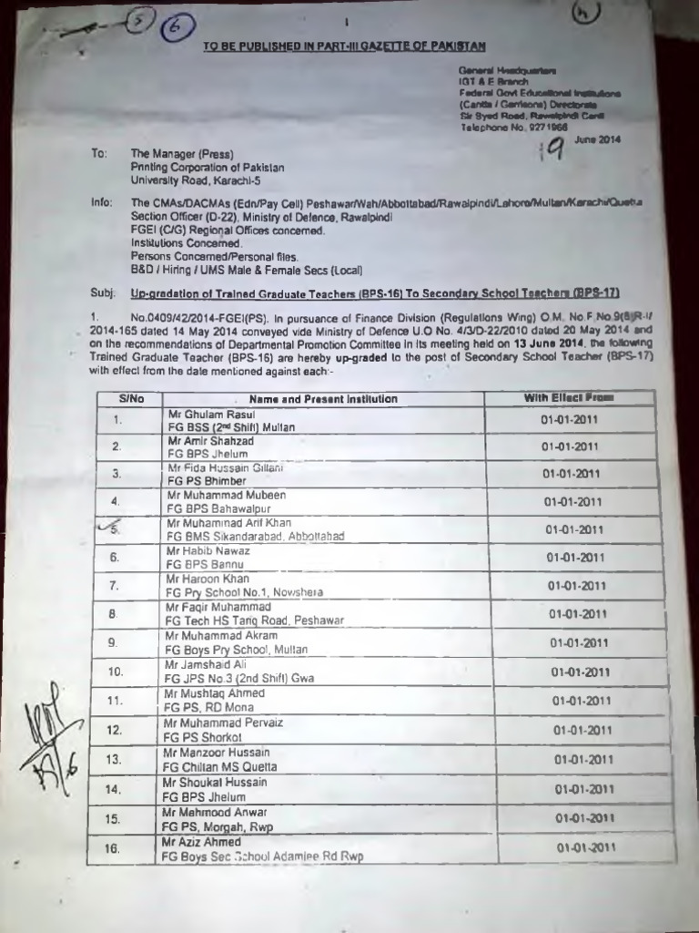 Upgradation of Teachers in Pakistan | PDF