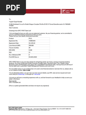 Private Finance Loan Agreement Copy