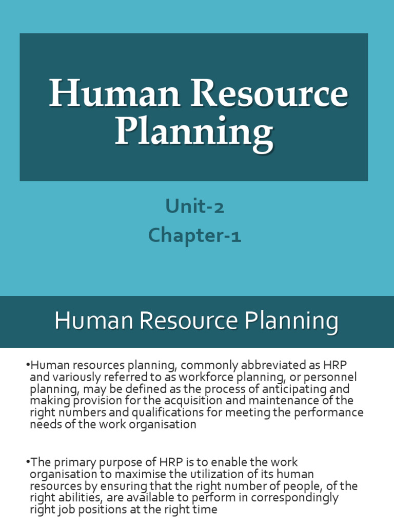 Human Resource Planning Essentials | PDF | Human Resource Management ...