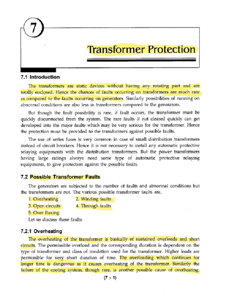 Transformer Protection | PDF