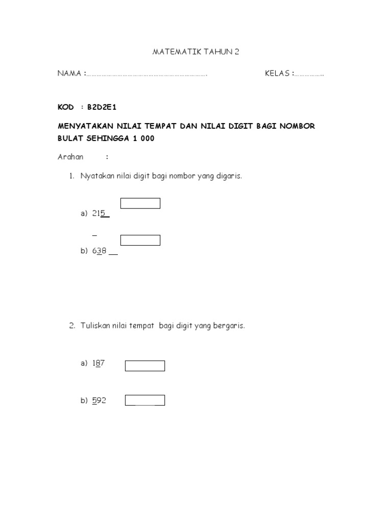 Evidens Pbs Matematik Tahun 2 Band 2 6 Pdf