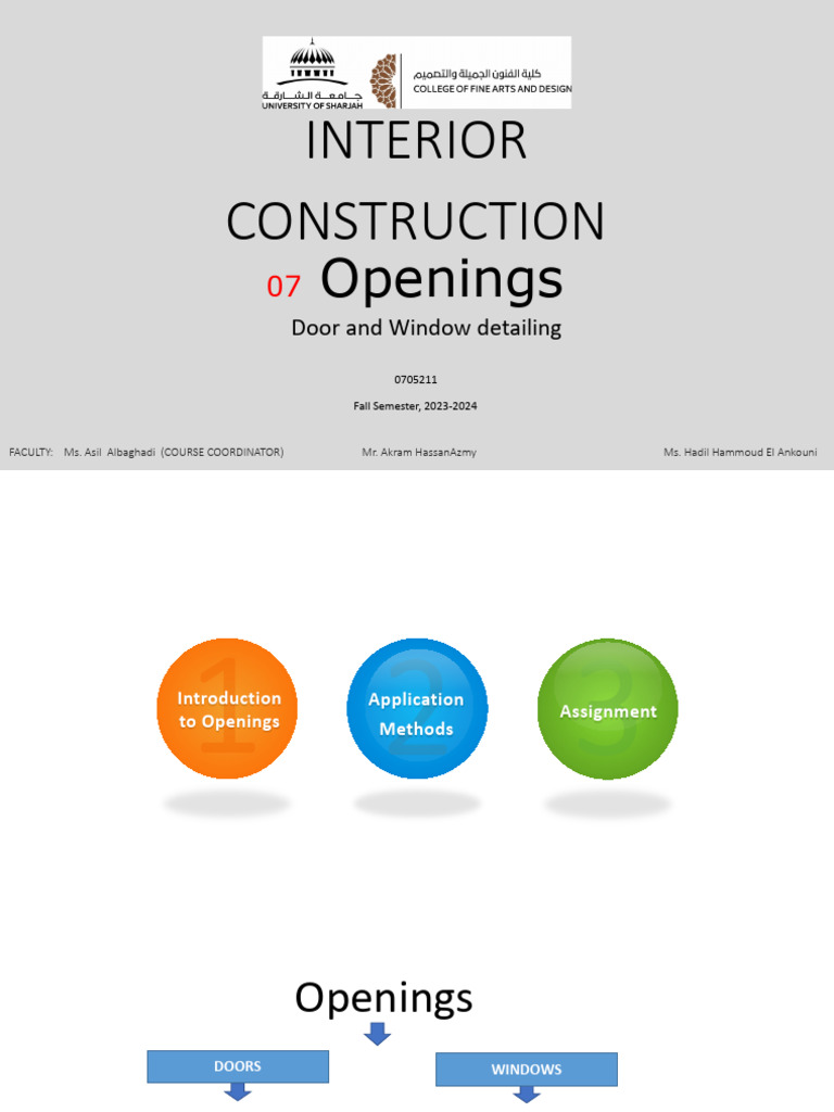 Openings: Doors & Windows Guide | PDF | Door | Window