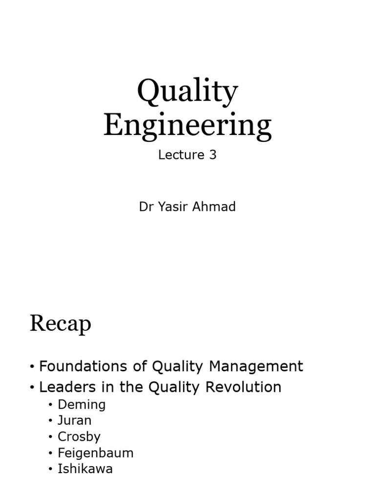 Lecture 3 Spring 24 | PDF | Quality Management System | Iso 9000