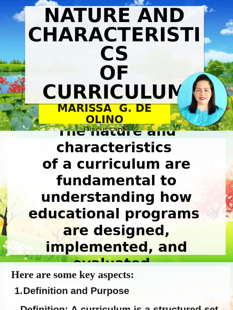 Nature and Characteristics | PDF | Curriculum | Educational Assessment