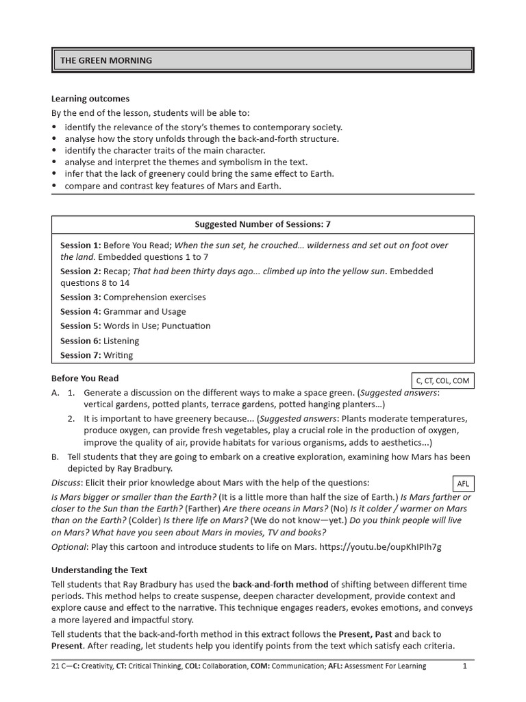 GM7U3TR | PDF | Verb | Narration