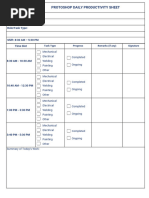 Work Activity Log Template | PDF | Employment | Business