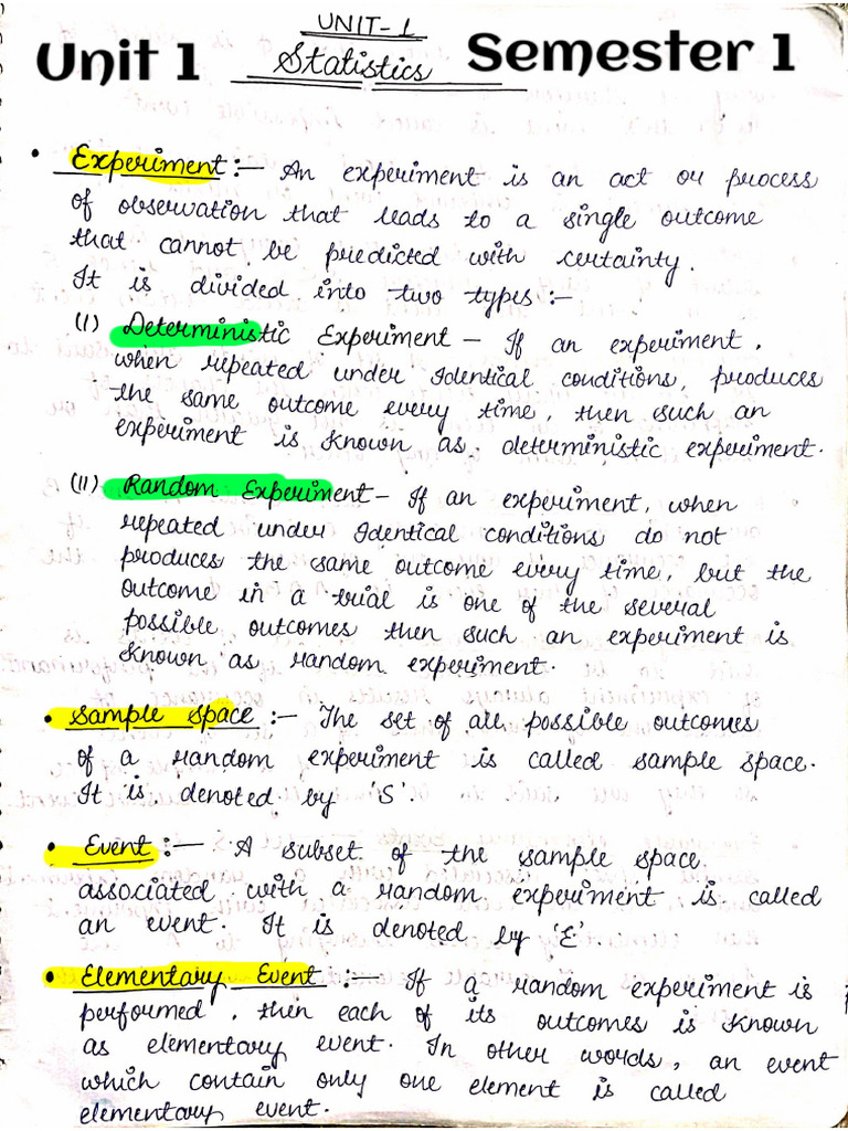 Statistics Sem I BCA | PDF