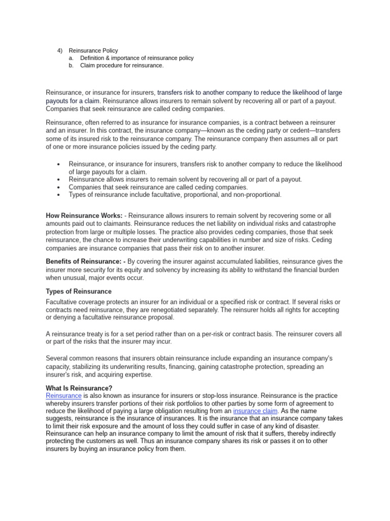 4 - Agency in Insurance Transaction | PDF | Reinsurance | Insurance