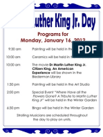 Martin Luther King Day Calendar 