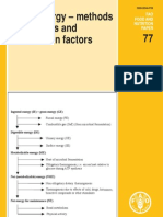 Food Energy Methods of Analysis and Conversion Factors