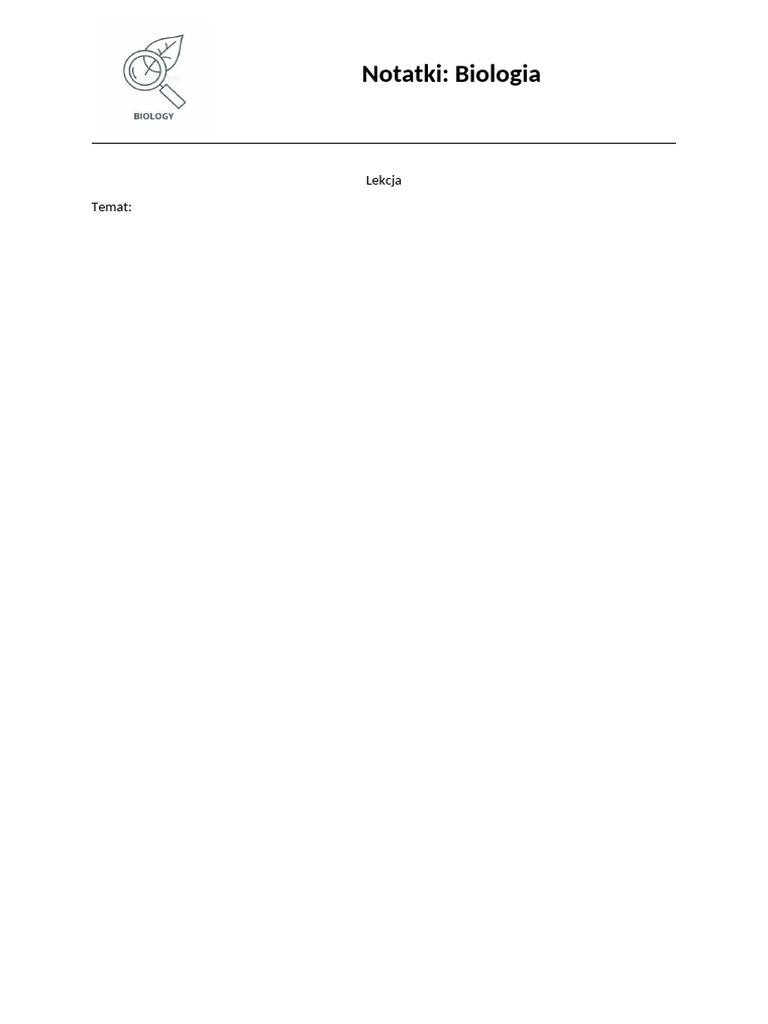 Wzór Biologia | PDF