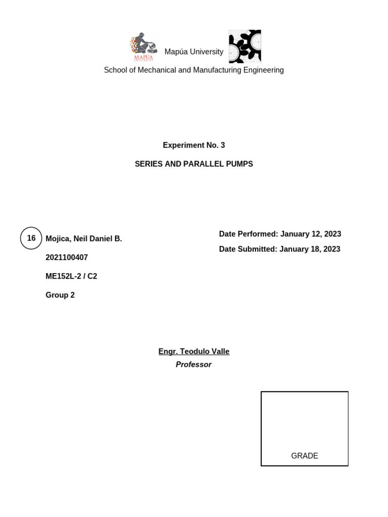 Series vs Parallel Pump Performance Analysis | PDF | Pump | Mechanical ...