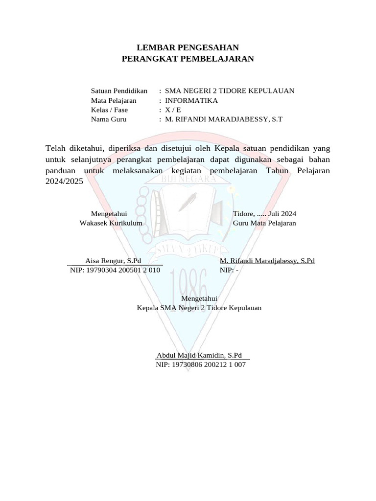 2-Lembar Pengesahan | PDF