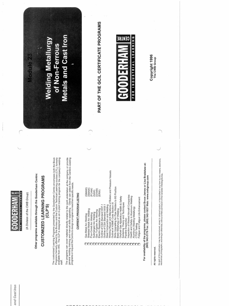 Module 23 Welding Metallurgy of Non-Ferrous Metals and Cast Iron | PDF