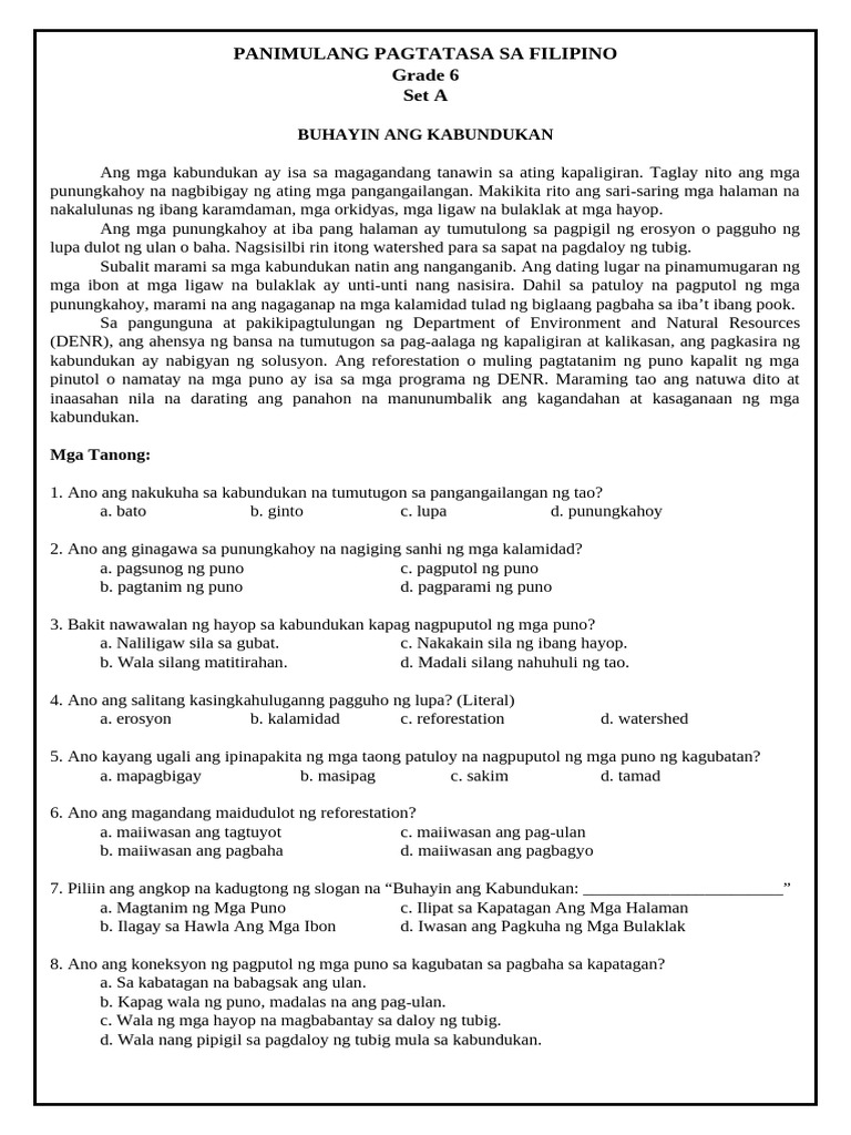 Phil Iri Reading Passages Grade 6 | PDF