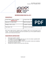 Organic Chemistry CHM 102 Fall 2011 Midterm Exam Model Answer IK