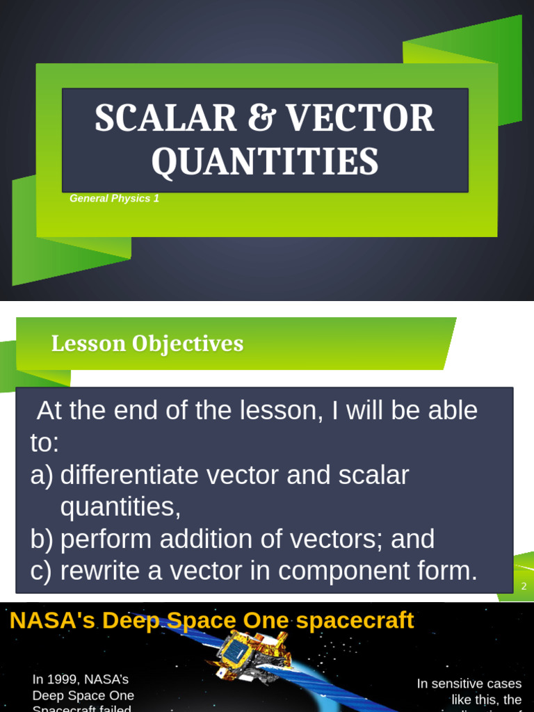 Scalar vs. Vector Quantities in Physics | PDF | Euclidean Vector | Velocity