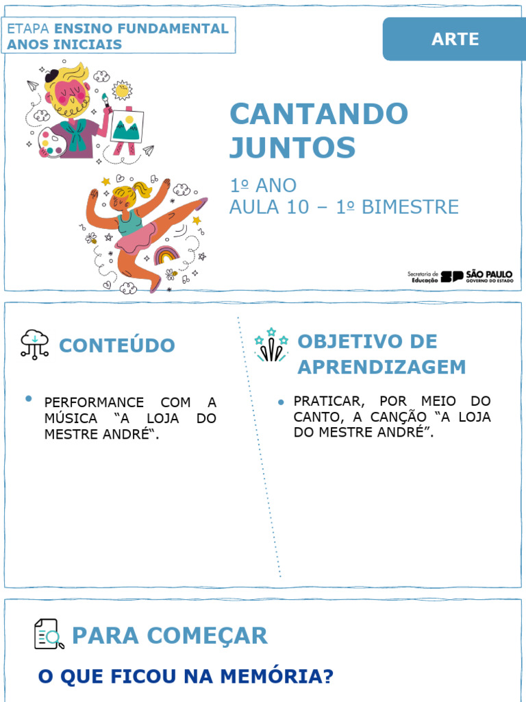Aula 10 - Cantando Juntos | PDF | Músicas | Coro