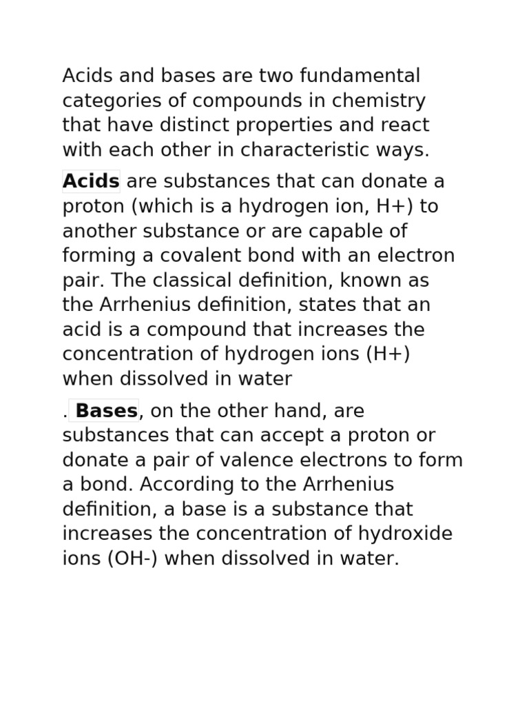 Understanding Acids, Bases, and Antacids | PDF | Acid | Sulfuric Acid