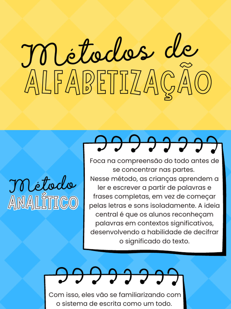Métodos de Alfabetização: Tipos e Abordagens | PDF | Alfabetização ...